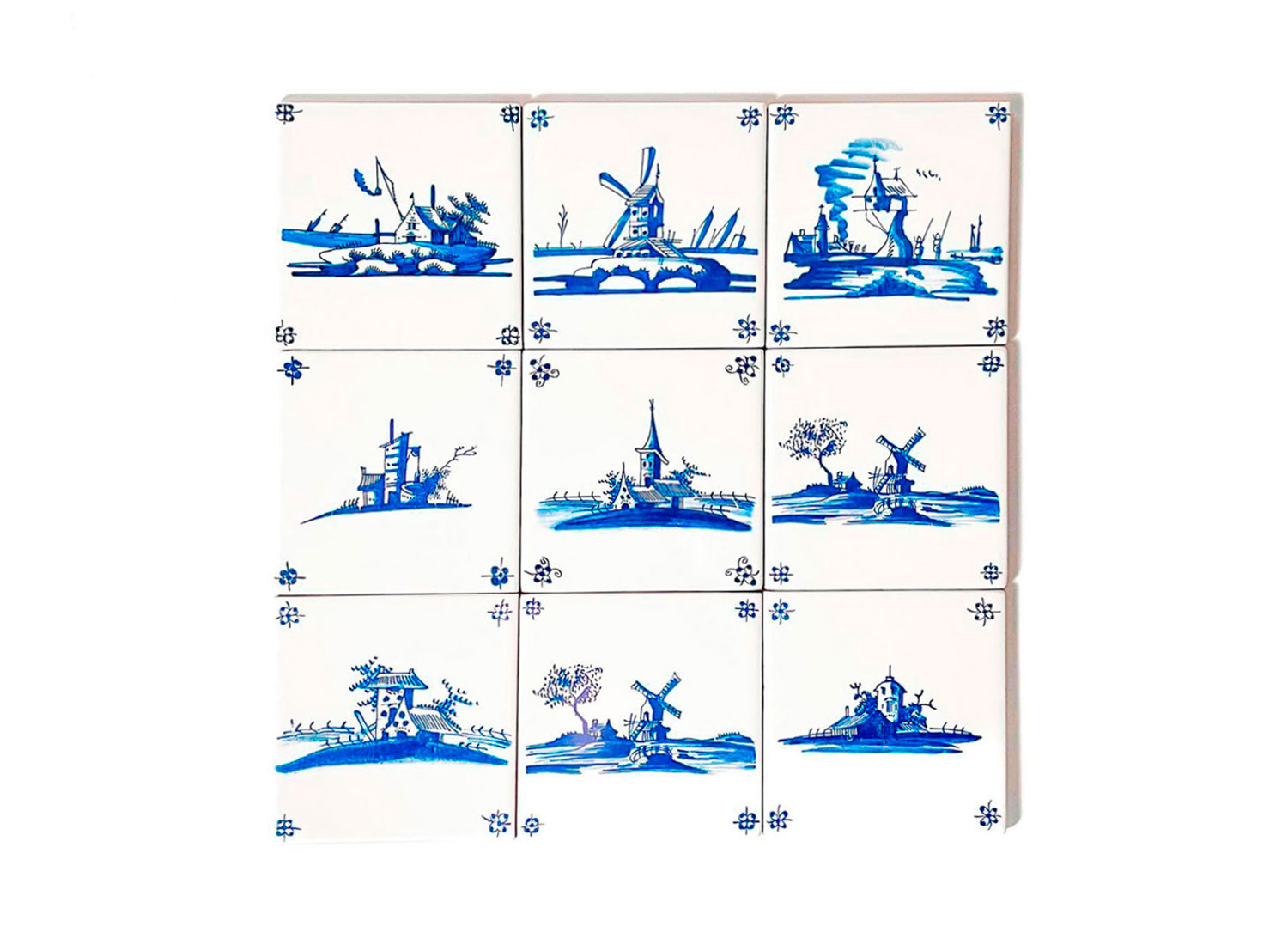Набор изразцов Голландский. Голландские пейзажи