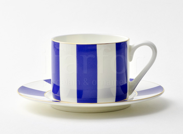 Чашка с блюдцем чайная второй сорт Алиса фиолетовый 3 Прима