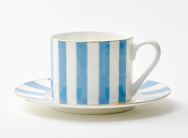 Чашка с блюдцем чайная второй сорт Алиса лазурный 2 Прима