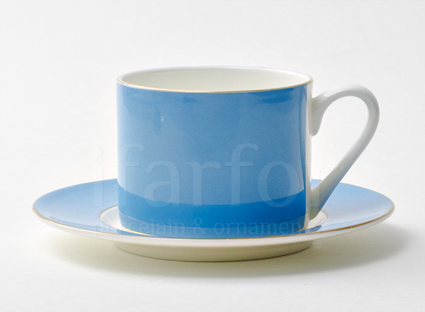 Чашка с блюдцем чайная второй сорт Алиса лазурный 4 Прима