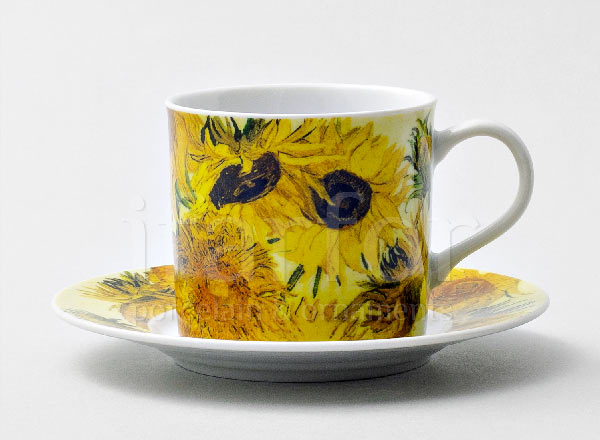 Чашка с блюдцем чайная Подсолнухи CAIRO