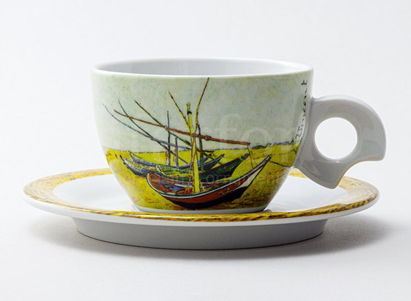 Cup and saucer tea Wang Gog. Boats DOVA