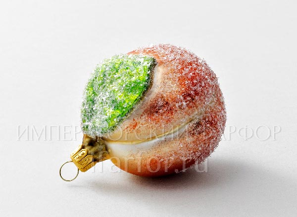 Christmas tree toy Berries and fruits. Peach in ic
