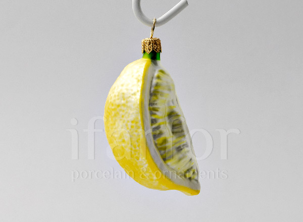 Christmas tree toy Berries and fruits. Lemon slice