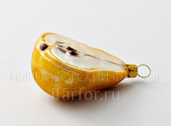 Christmas tree toy Berries and fruits. Half pear mini