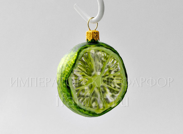 Christmas tree toy Berries and fruits. Lime slice