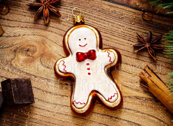 Елочная игрушка Пряничный человечек сахарный