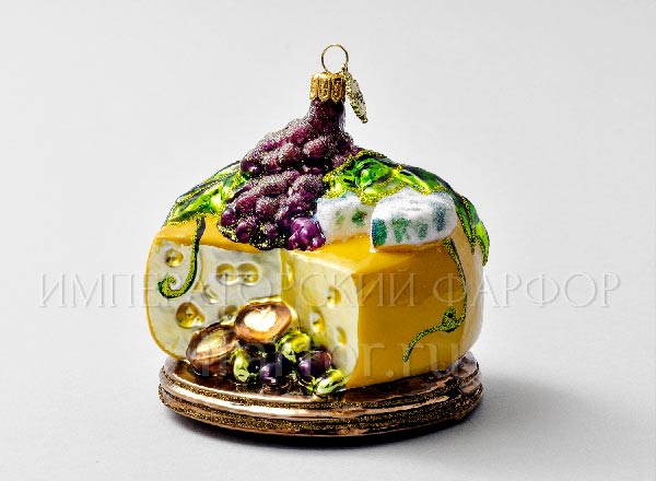 Елочная игрушка Сыр с фруктами