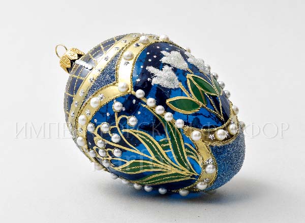 Елочная игрушка Яйцо Фаберже Яйцо Фаберже с ландышами