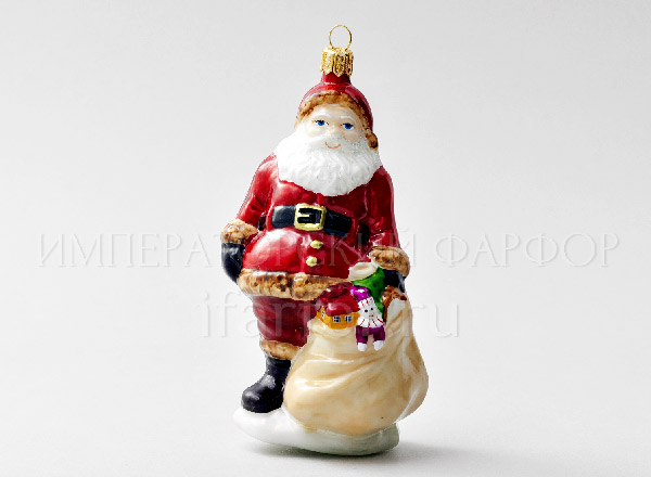 Christmas tree toy Santa Claus with a sack