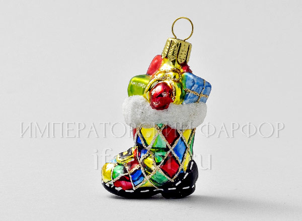 Christmas tree toy Boot Harlequin