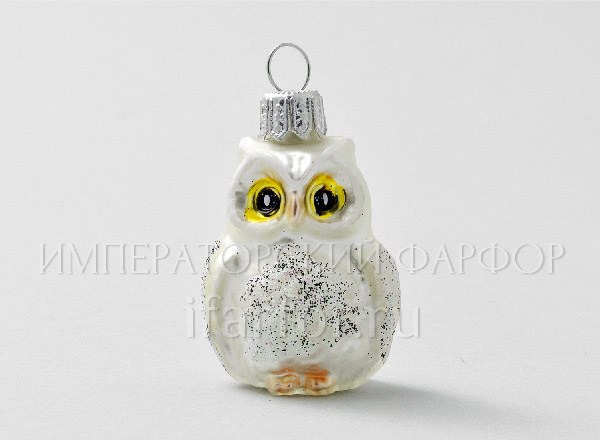 Елочная игрушка Сова Сова белая