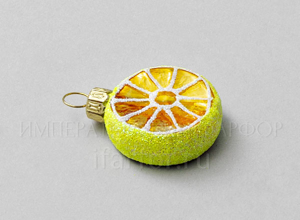 Christmas tree toy Berries and fruits. Lemon slice