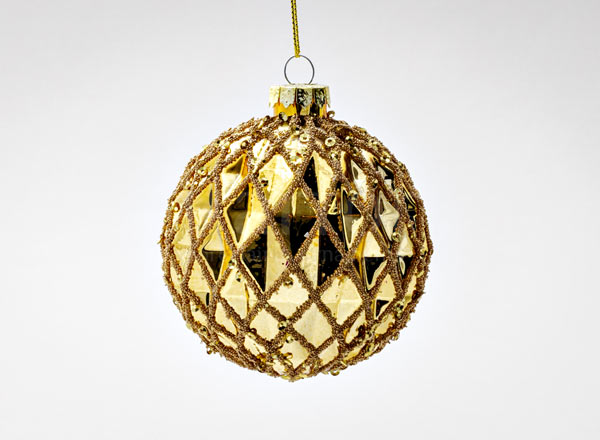 Christmas tree toy Christmas ball Beaded net gold