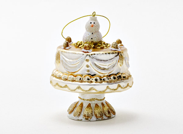 Елочная игрушка Торт на подставке 2