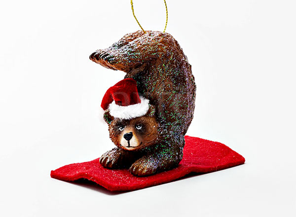 Christmas tree toy Bear in Santas hat