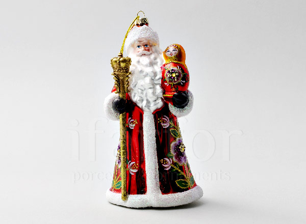 Christmas tree toy Santa Claus with matryoshka