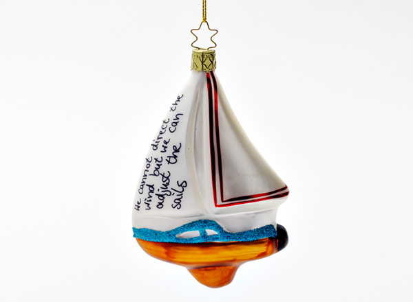 Елочная игрушка Парусник