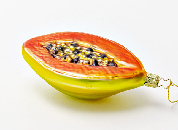 Christmas tree toy Berries and fruits. Papaya