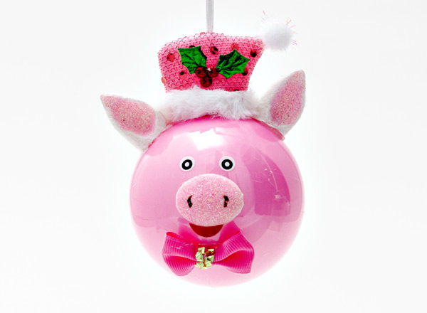 Christmas tree toy Christmas ball Masquerade. Pig