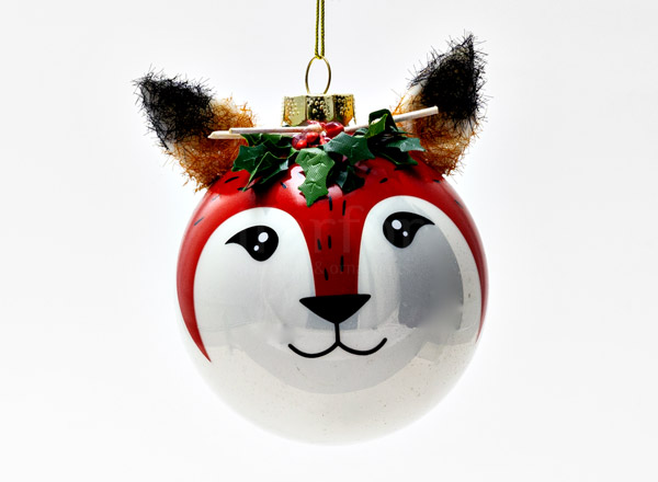 Christmas tree toy Christmas ball Masquerade. Fox