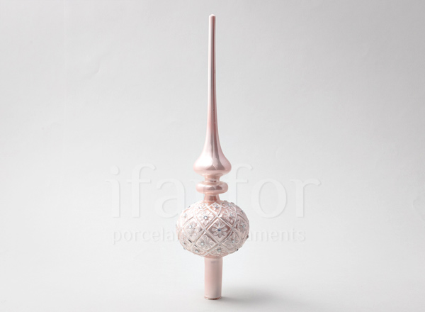 Елочная игрушка Верхушка для елки Розовый жемчуг