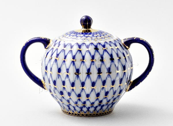 Сахарница Кобальтовая сетка Тюльпан