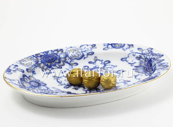 Блюдо овальное Поющий сад Молодежная