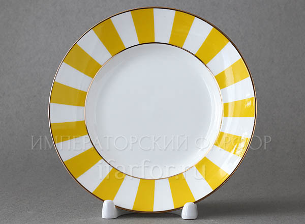 Тарелка десертная Да и нет (желтый)