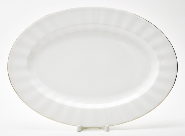 Блюдо овальное Платиновая лента 2 Нега