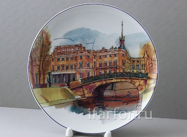 Тарелка декоративная Санкт-Петербург. Нижне-Лебяжий мост