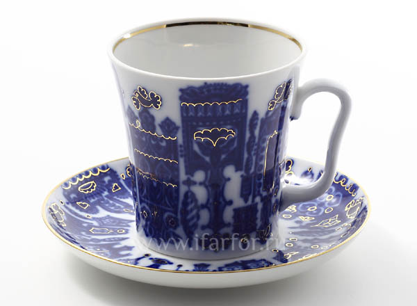 Бокал с блюдцем Прялочка Ленинградский