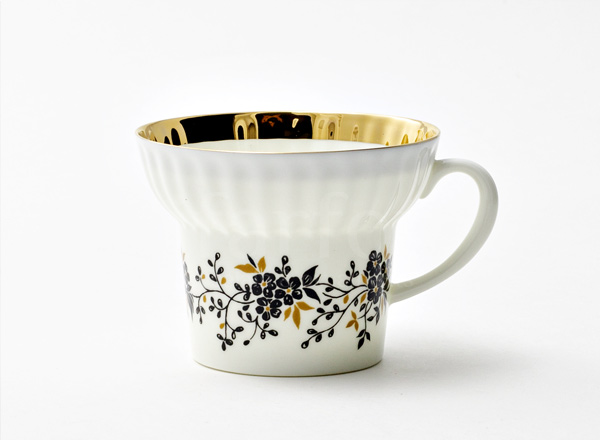 Cup tea Thin branches Wave