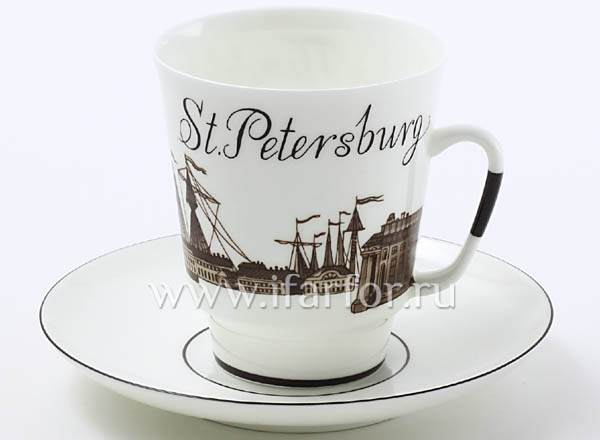 Чашка с блюдцем До свидания Петербург 4 Майская