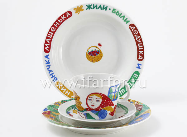 Комплект детский четырёхпредметный Маша и медведь Молодежная