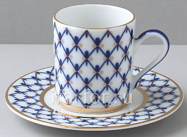 Cup and saucer Coffee Cobalt net Solo