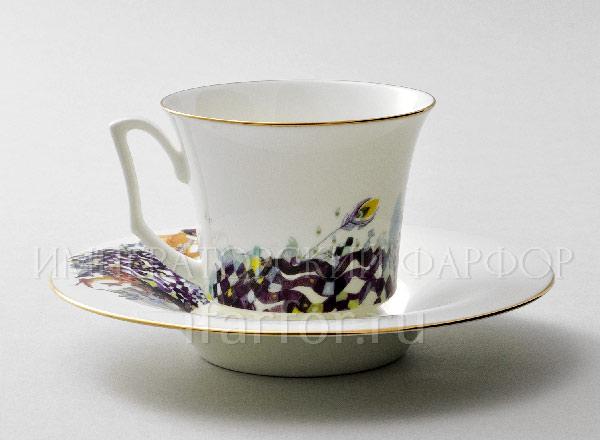 Чашка с блюдцем чайный Четыре сезона любви 1 Юлия