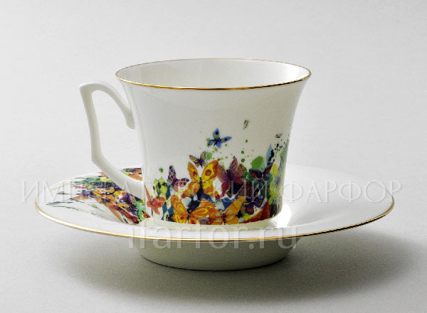 Чашка с блюдцем чайный Четыре сезона любви 2 Юлия