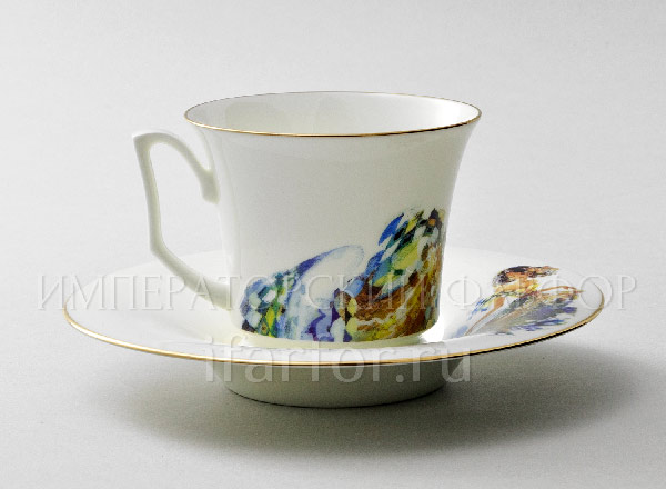 Чашка с блюдцем чайный Четыре сезона любви 3 Юлия