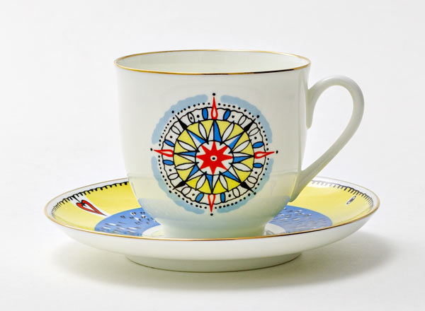 Чашка с блюдцем кофейная Вега Ландыш