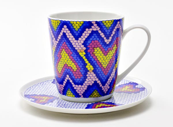 Чашка с блюдцем чайная Боа радужный Колокол