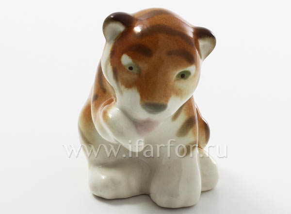 Скульптура Тигренок Чистюля Полосатый