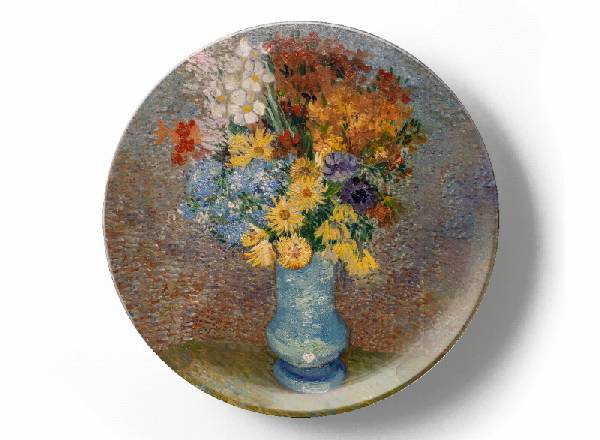 Декоративная тарелка Винсент Ван Гог Цветы в голубой вазе