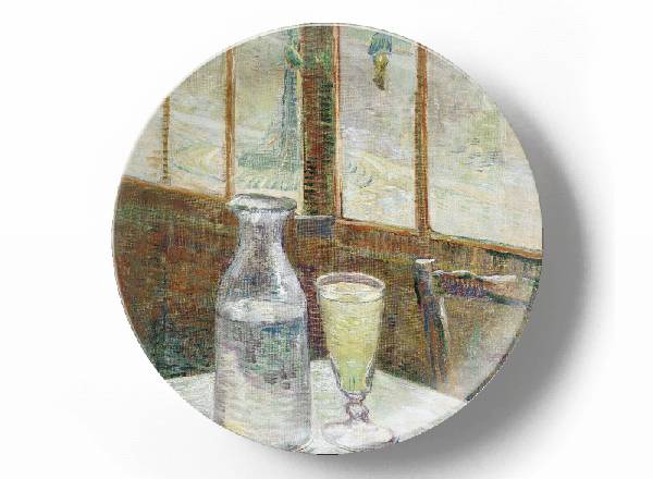 Декоративная тарелка Винсент Ван Гог Стол в кафе с абсентом
