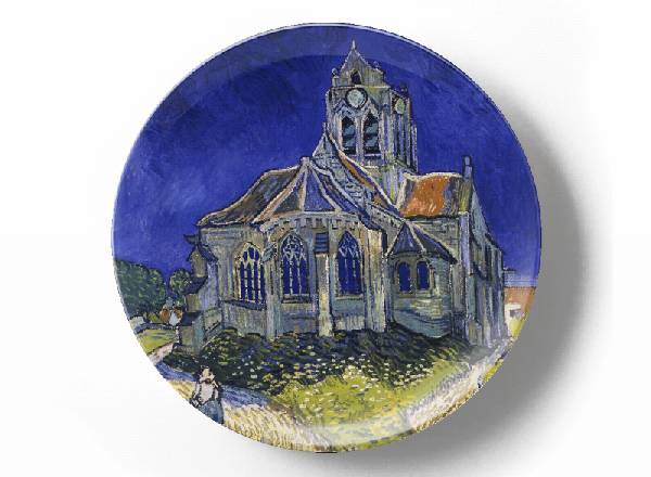 Декоративная тарелка Винсент Ван Гог Церковь в Овере