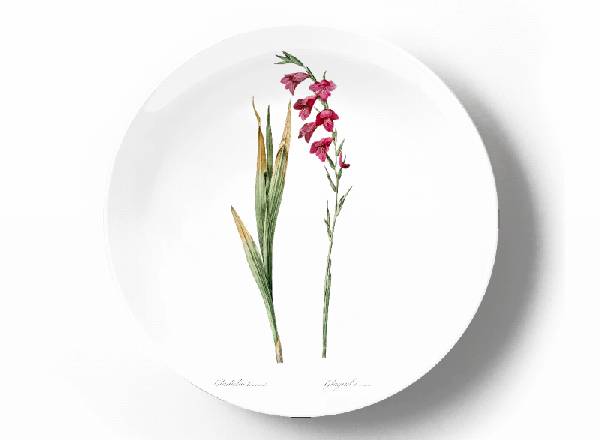 Декоративная тарелка Пьер Жозеф Редуте Гладиолус