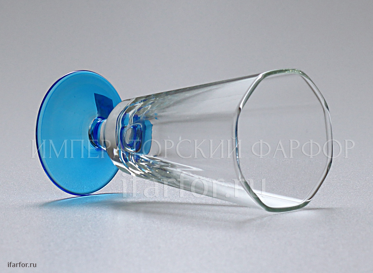 Рюмка лафитник 50 г. «Весенний дождь (голубая ножка)»