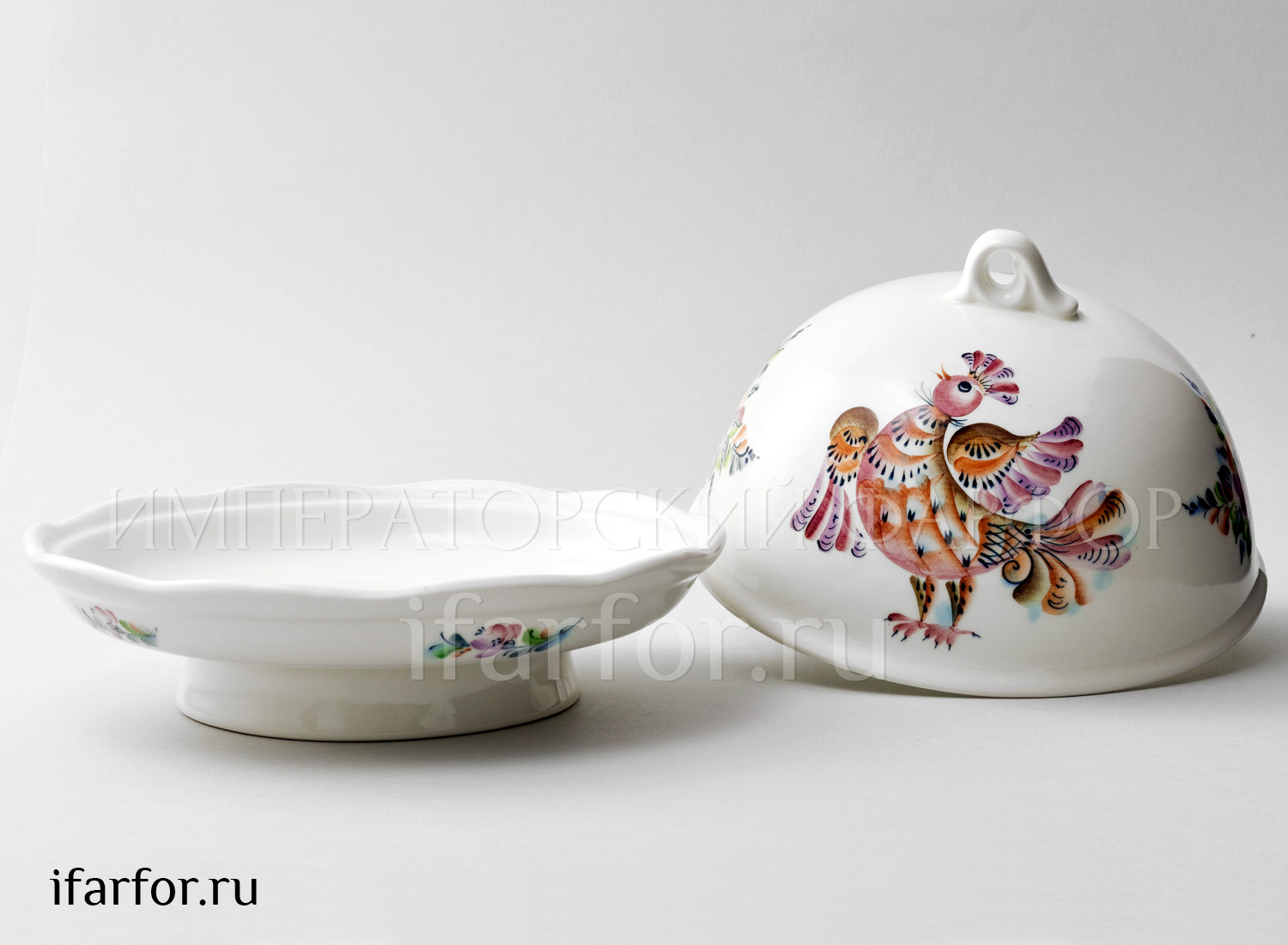 Блинница «Петушки» Форма: Воскресенье. Керамика. 200 x 170 мм.