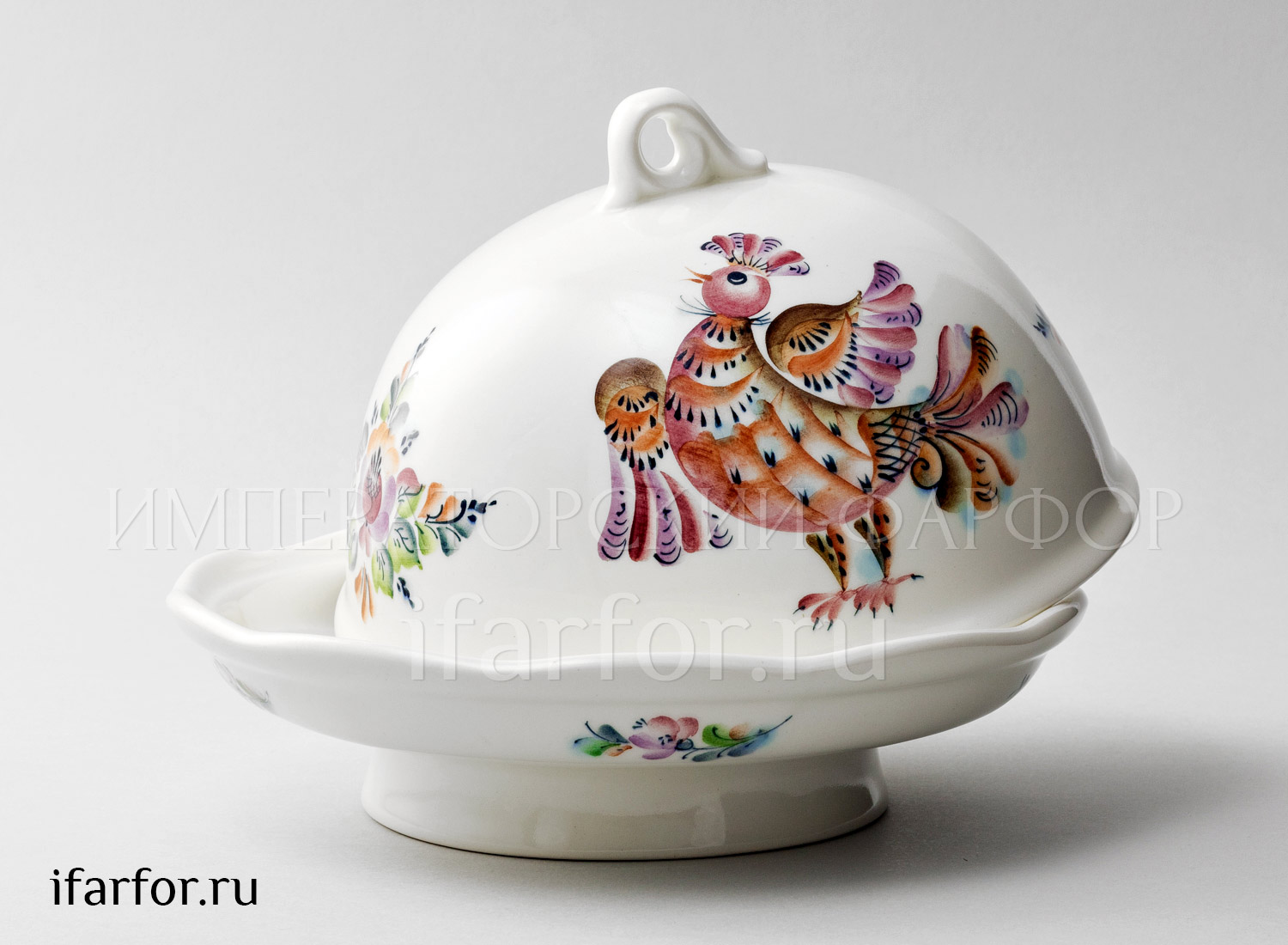 Блинница «Петушки» Форма: Воскресенье. Керамика. 200 x 170 мм.