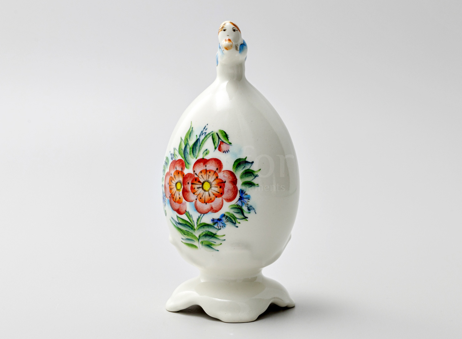 Яйцо пасхальное сувенирное «Маки 1 с ангелом»